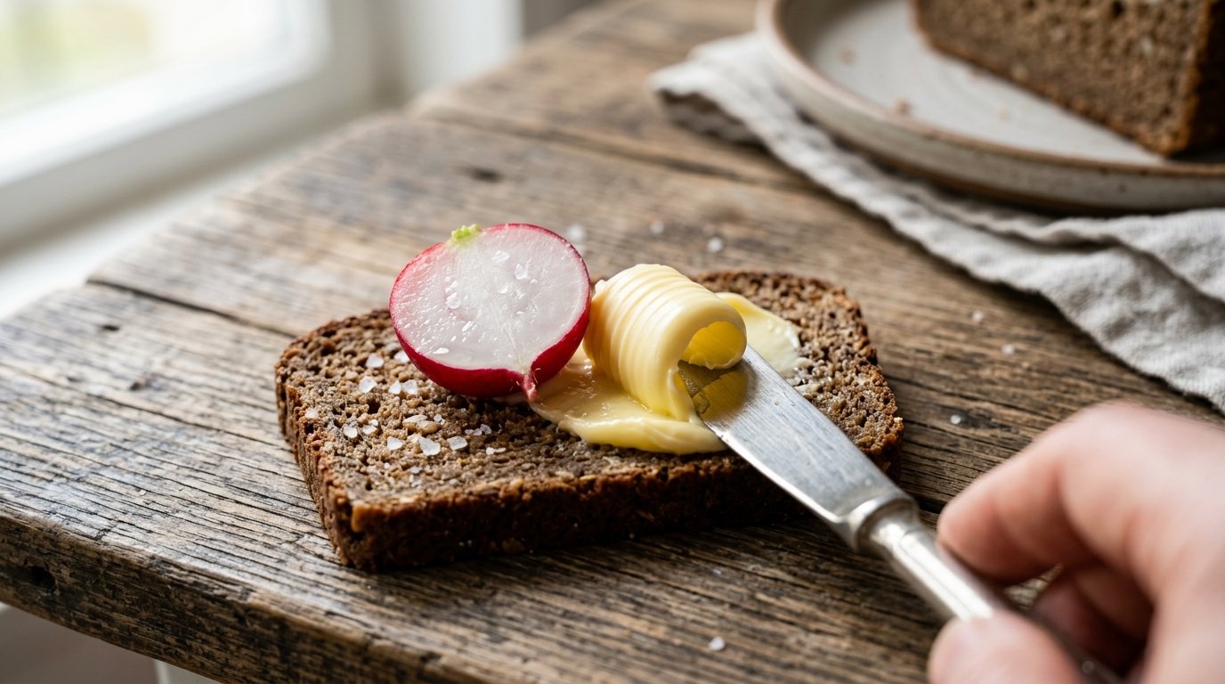 entdecken Sie den wissenschaftlichen Grund, warum Radieschen mit Butter die perfekte Kombination sind und wie diese chemische Reaktion die Schärfe neutralisiert
