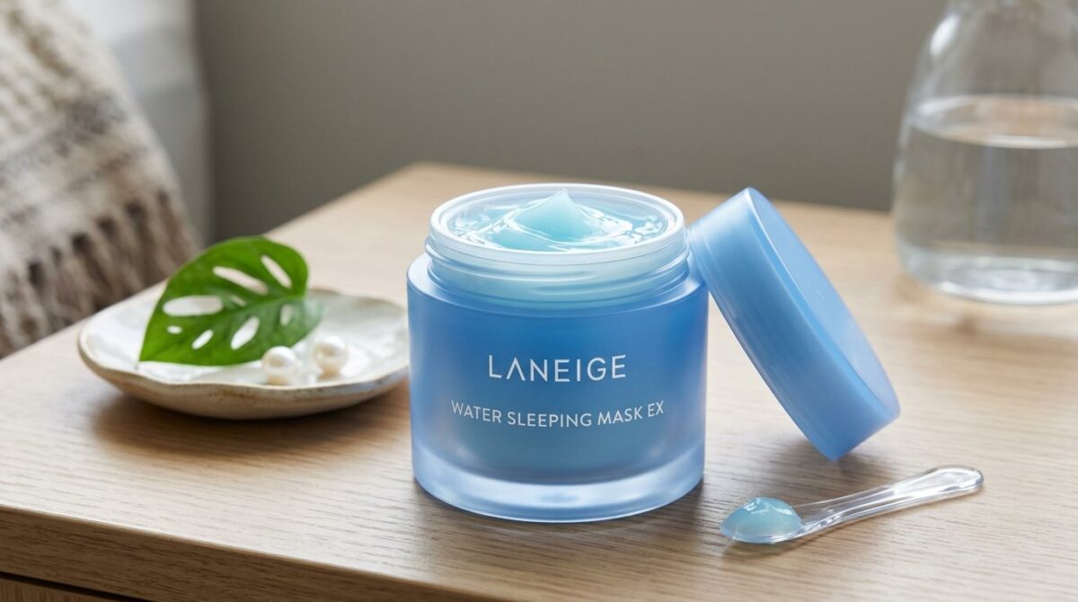 entdecken Sie, wie die Laneige Gel-Maske Ihre Haut über Nacht mit intensiver Feuchtigkeit versorgt und sie sichtbar straffer und erholter macht