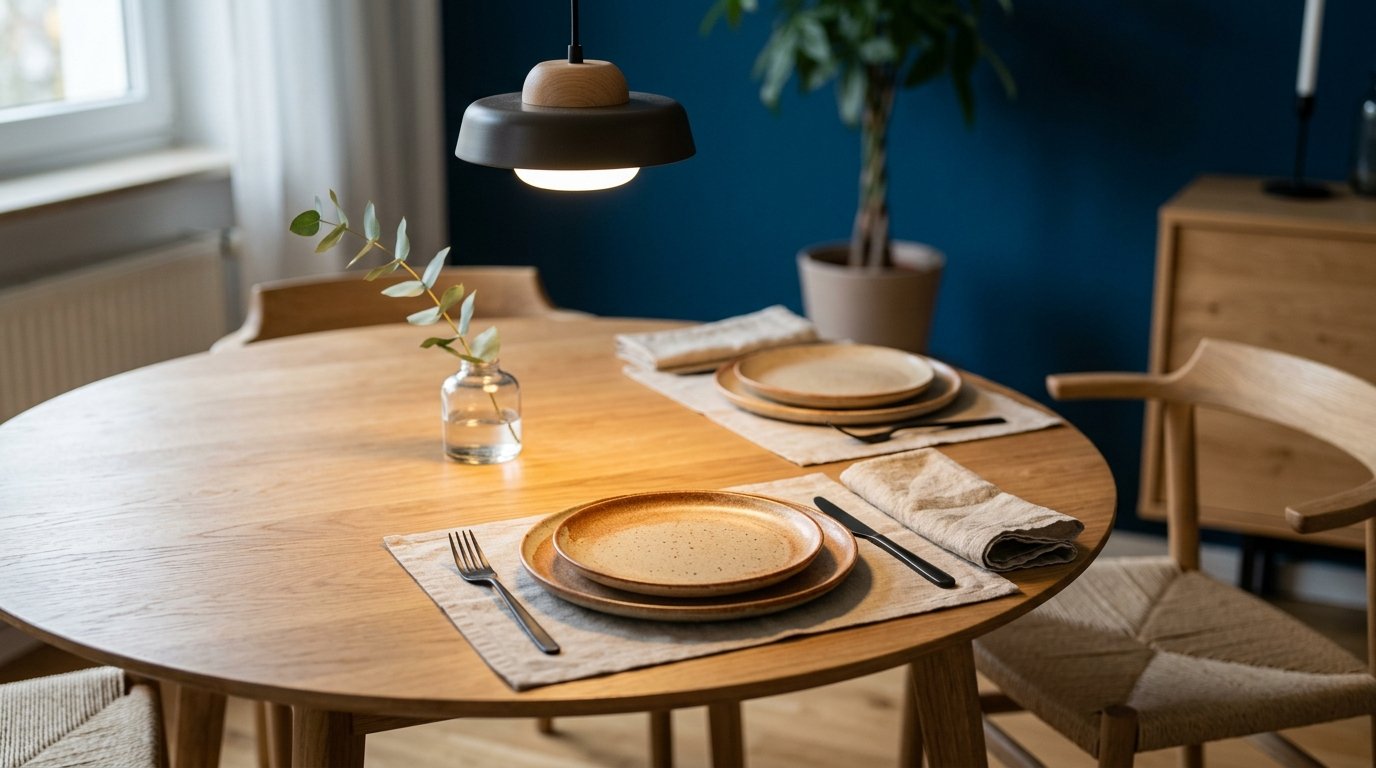 entdecken Sie die Esszimmer-Trends 2026 mit nachhaltigen Materialien, gemütlicher Beleuchtung und Farben, die Ihre Tischmomente neu gestalten