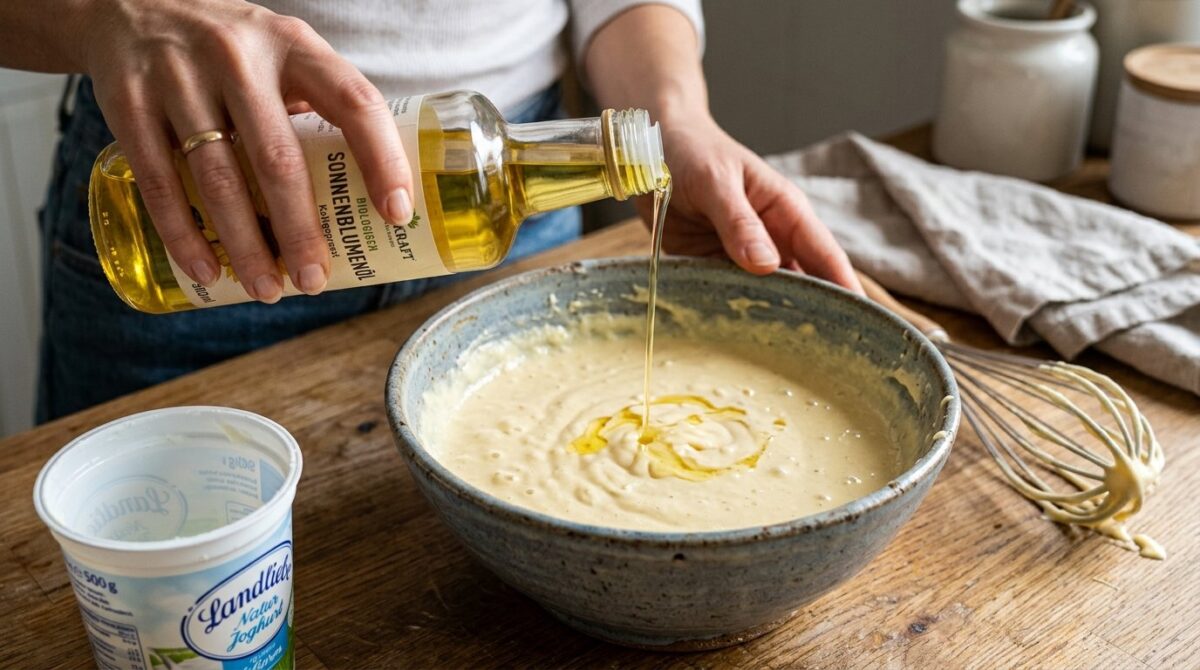 entdecken Sie das geheime Rezept für den perfekten Joghurtkuchen ohne Waage - die intuitive Geste Ihrer Großmutter, die alles verändert