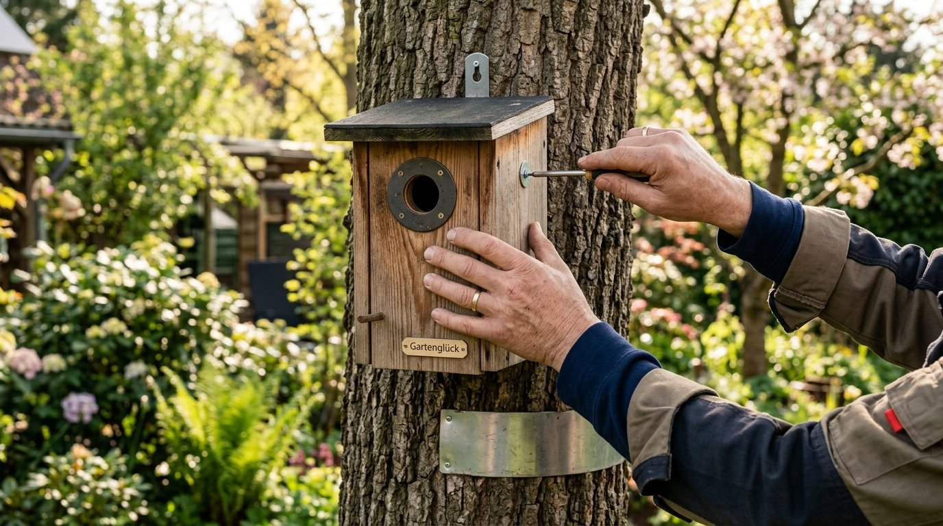 erfahren Sie die 3 wichtigsten Regeln zum korrekten Aufhängen von Nistkästen: Höhe, Ausrichtung und Einflugloch richtig positionieren für erfolgreiche Vogelnistplätze