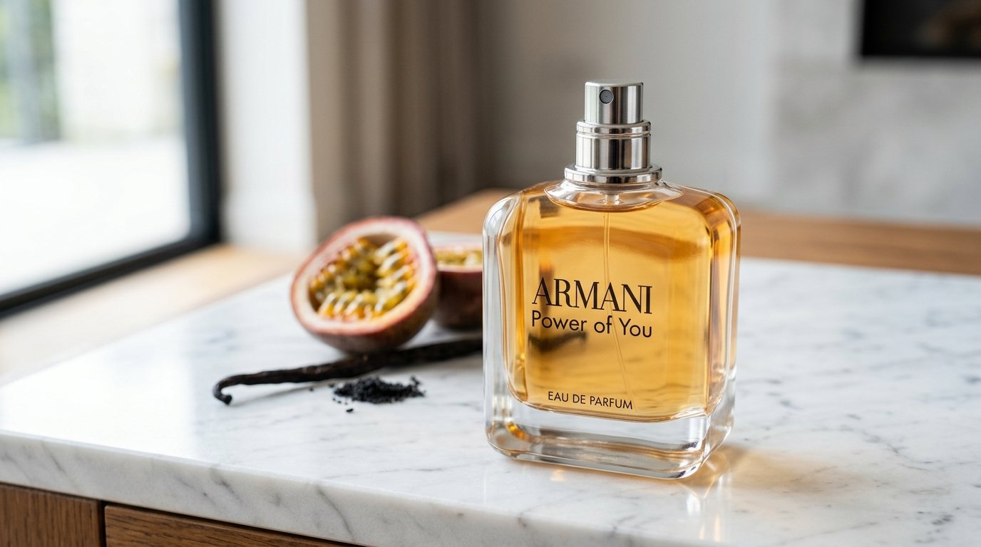 entdecken Sie das neue Giorgio Armani Parfüm mit exotischer Passionsfrucht und cremiger Vanille, verfeinert durch ein blumiges Herz