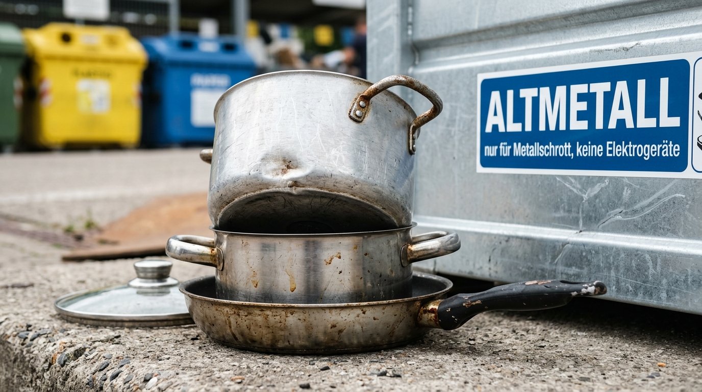 entdecken Sie, wie Sie alte Pfannen und Töpfe richtig recyceln und wertvollen Ressourcen sparen statt sie in den Müll zu werfen